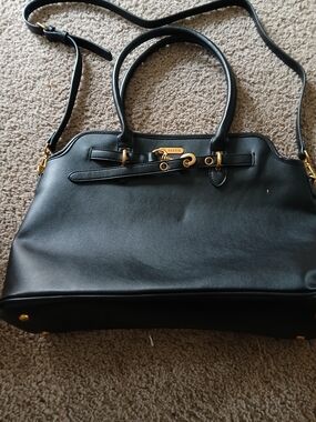 Classic Black Bessie Bag with Gold Hardware